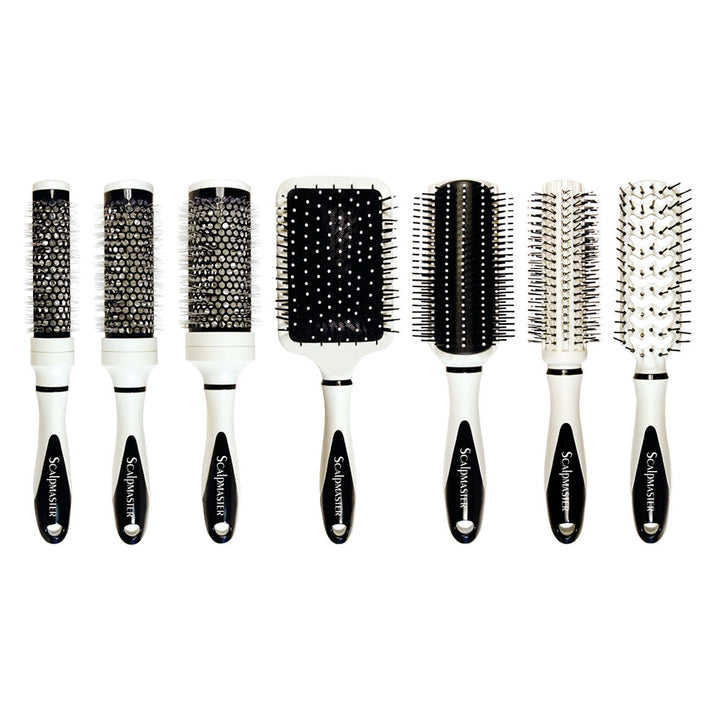 Scalpmaster 7pc Ceramic Brush Set W/ Carry Case