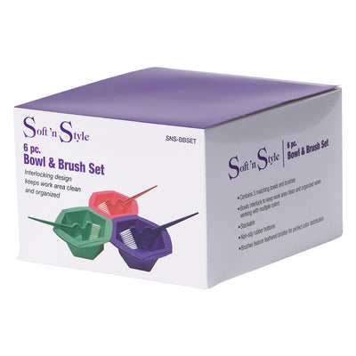 Soft 'N Style Interlocking Bowl and Brush Set