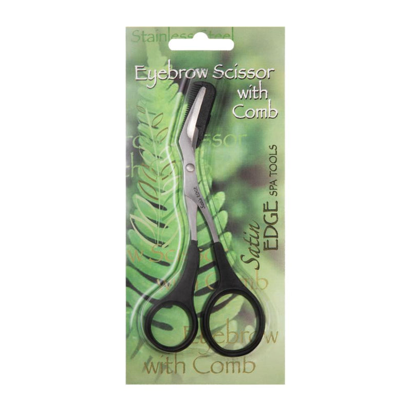 Satin Edge Eyebrow Scissor with Comb