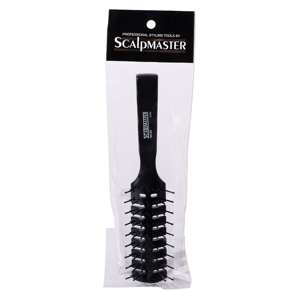 Scalpmaster 7 Rows Vent Hair Stylist Brush - Black