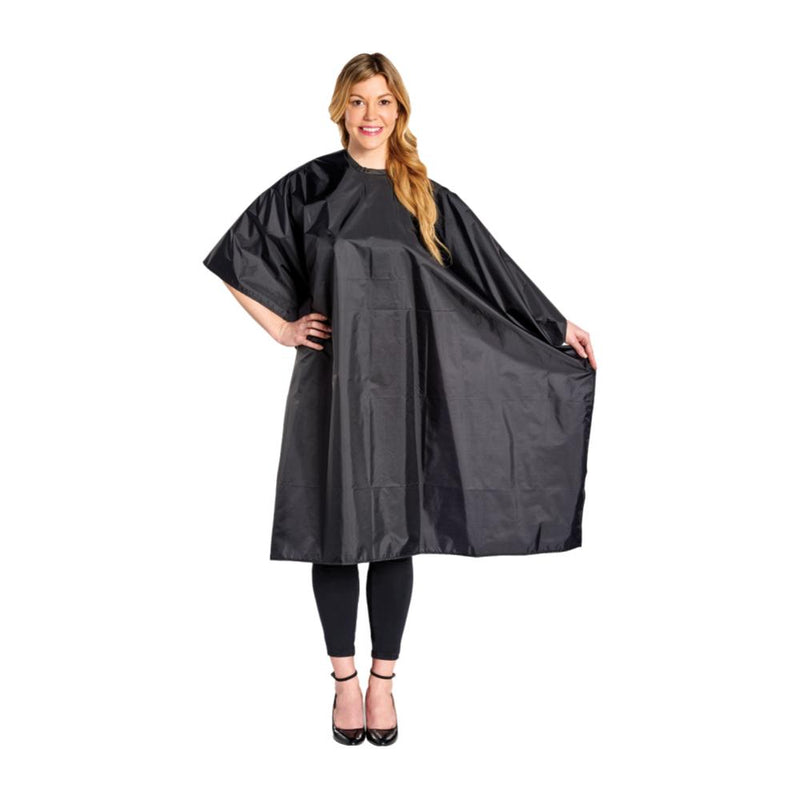 Scalpmaster Nylon Styling Cape Snap Closure - Black