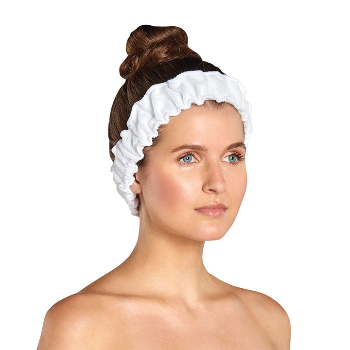 Scalpmaster Elasticized Spa Headband / White
