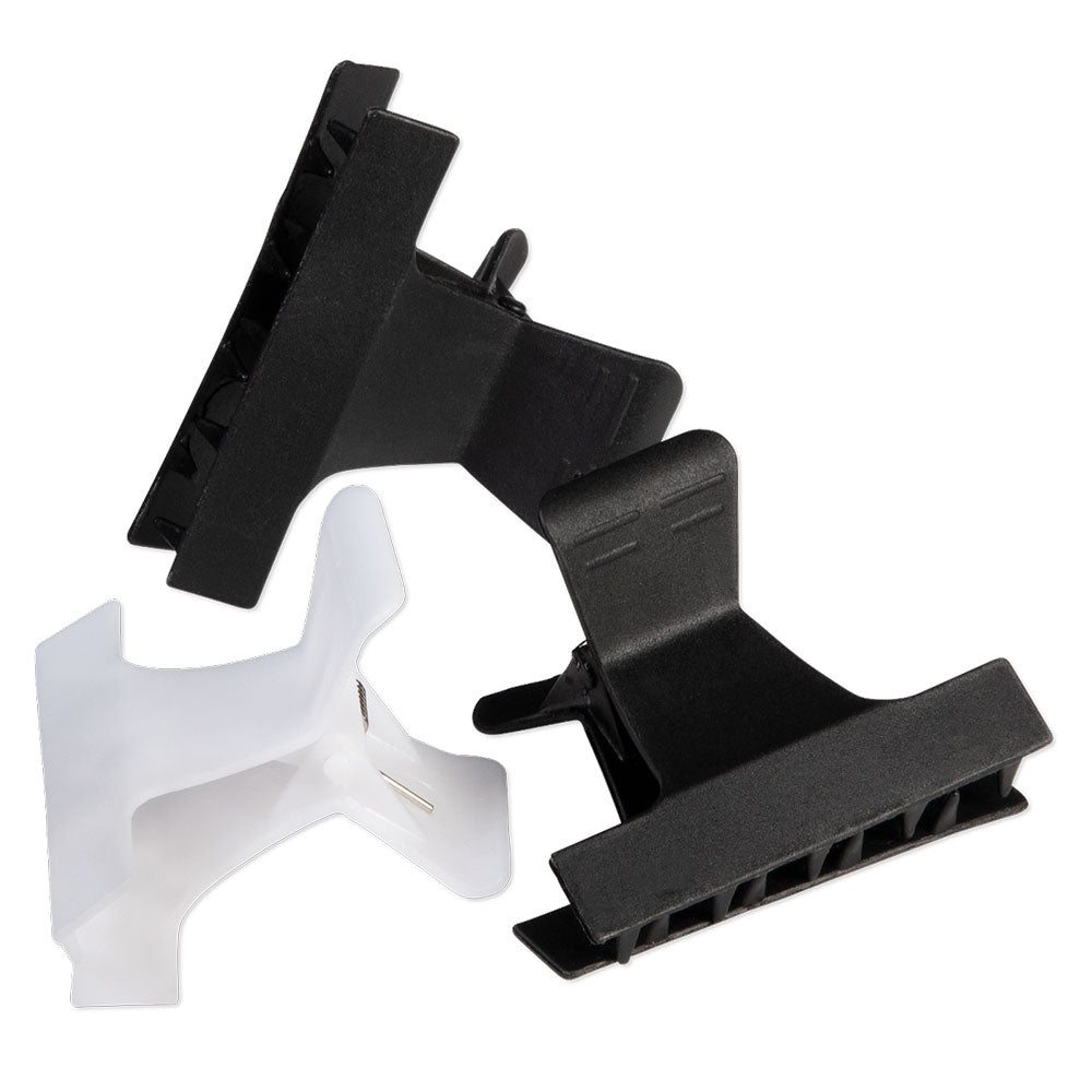 Soft 'N Style Butterfly 2" Clamps - Black and White