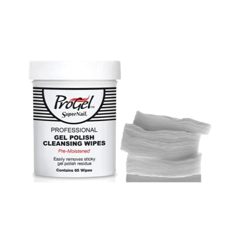 Supernail ProGel Professional Gel Polish Cleansing Wipes 65 count
