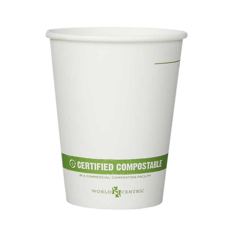 World Centric Compostable Paper Hot Cup 12oz- 200ct
