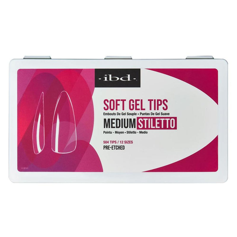 IBD Clear Soft Gel Tips - Medium Stiletto