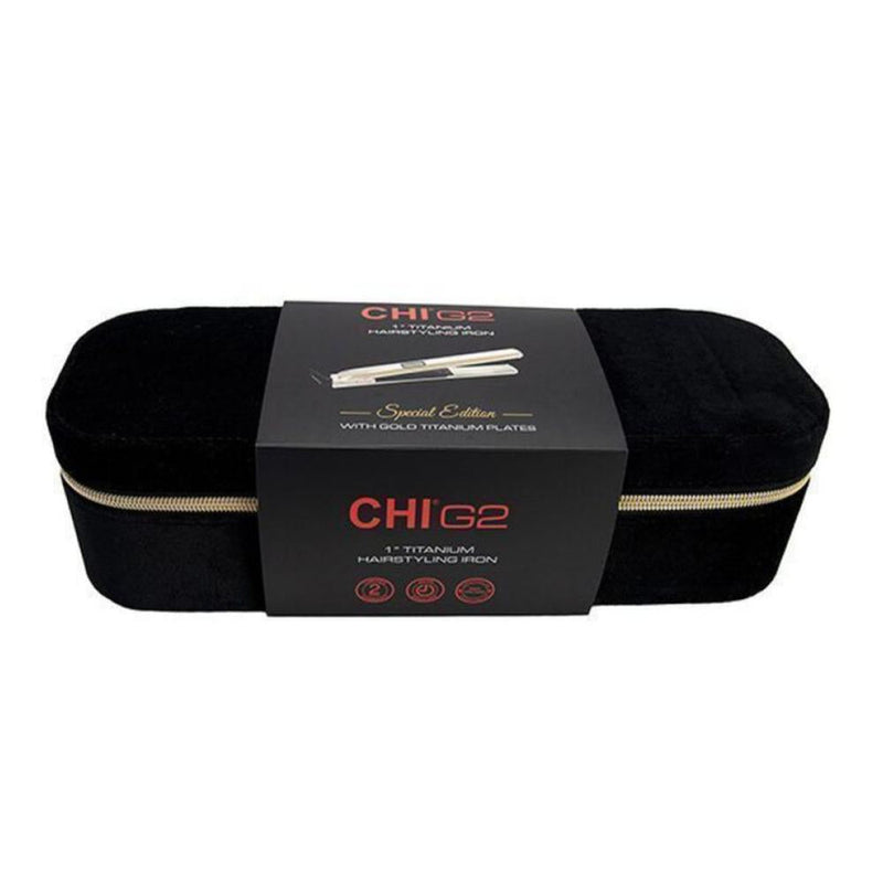 CHI G2 Titanium Hair Styling Iron with Thermal Case - Gold Special Edition
