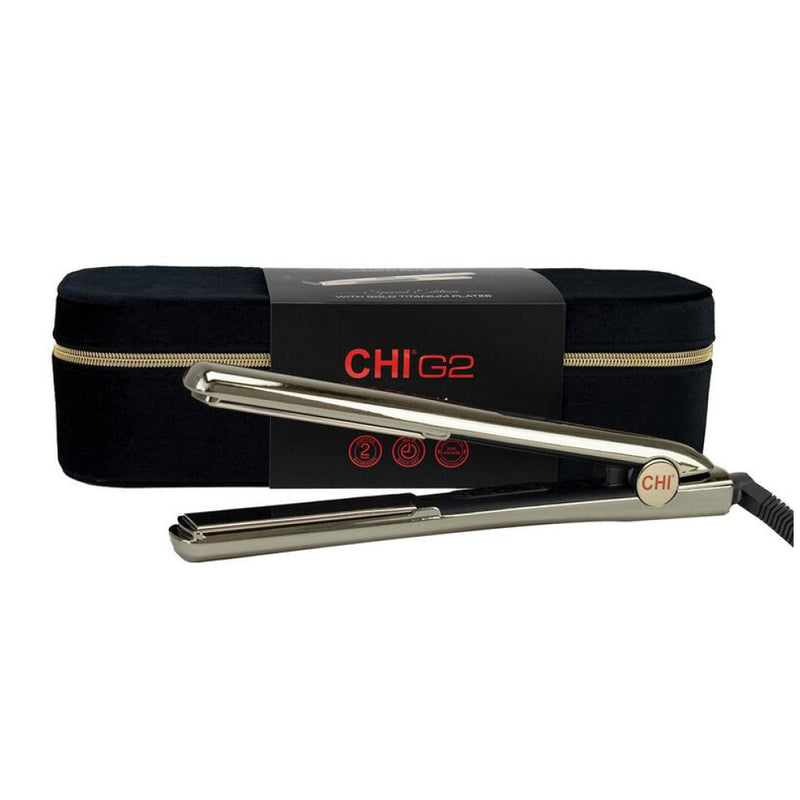 CHI G2 Titanium Hair Styling Iron with Thermal Case - Gold Special Edition