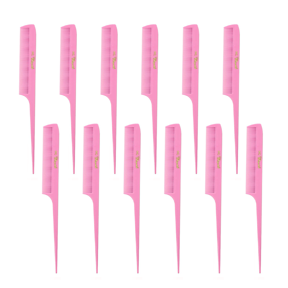 Cleopatra Fresh Pink Rat Tail Combs #400 - 1 Dozen