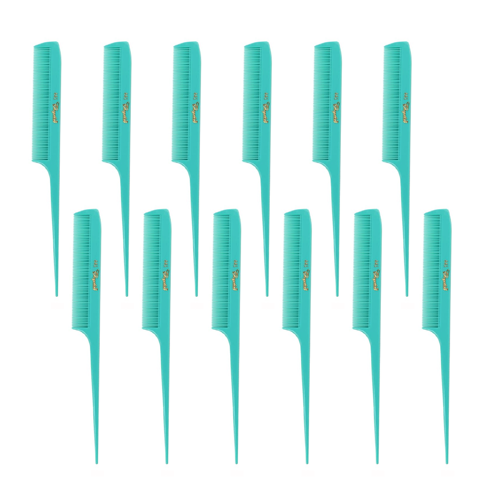 Cleopatra Mint Green Rat Tail Combs #411 - 1 Dozen