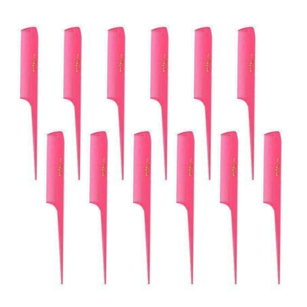 Cleopatra Neon Pink Rat Tail Combs #441 - 1 Dozen