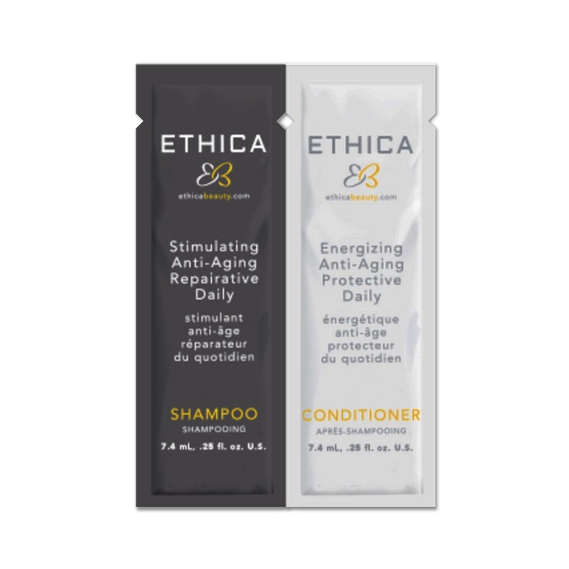 Ethica Anti-Aging Shampoo and Stimulating Conditioner Travel Size