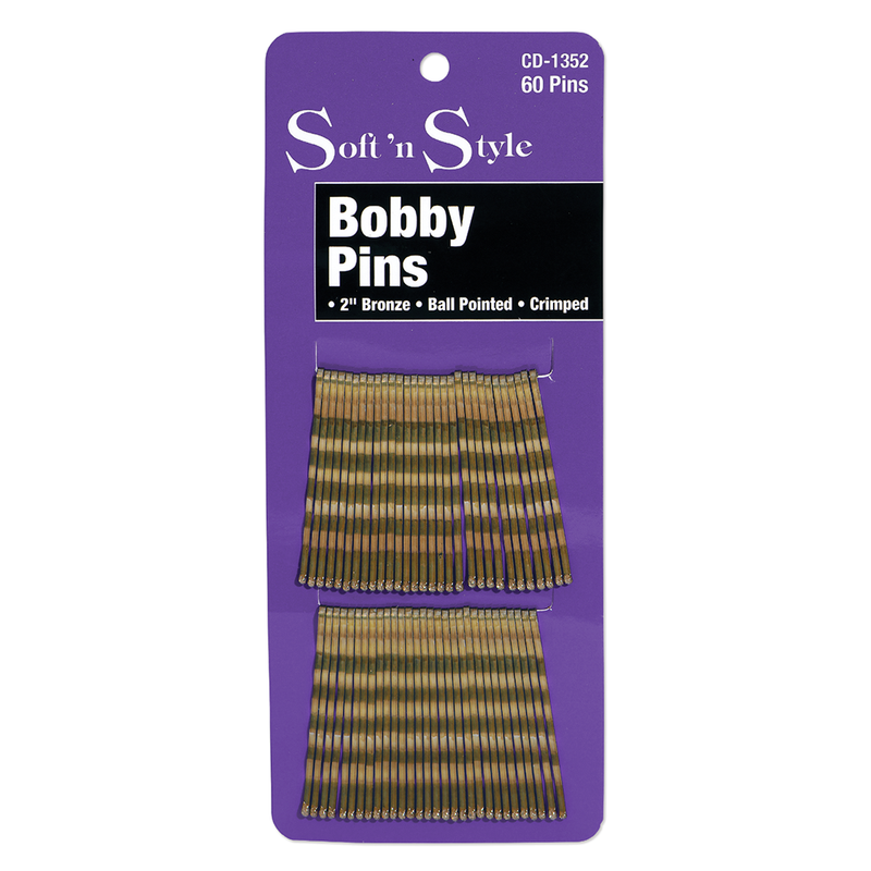 Soft N Style Bobby Pins- Bronze 60ct