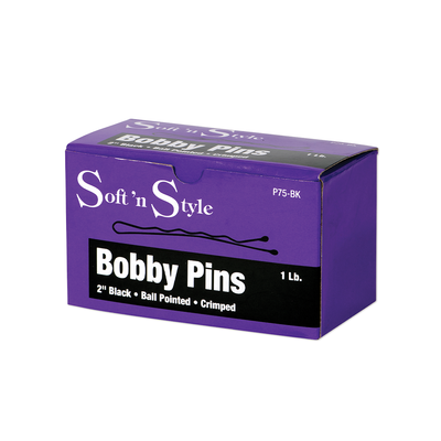 Soft N Style Bobby Pins Black 2"
