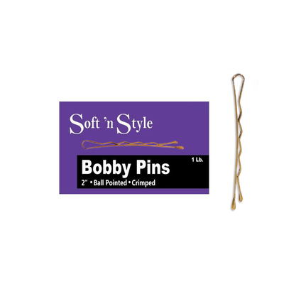 Soft N Style Bobby Pins- Blonde 2"