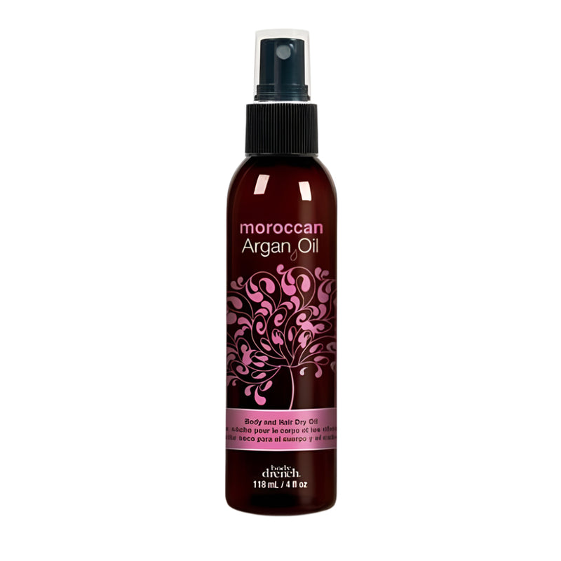 Body Drench Moroccan Argan Oil Body and Hair Dry Oil 4oz - beautysupply123