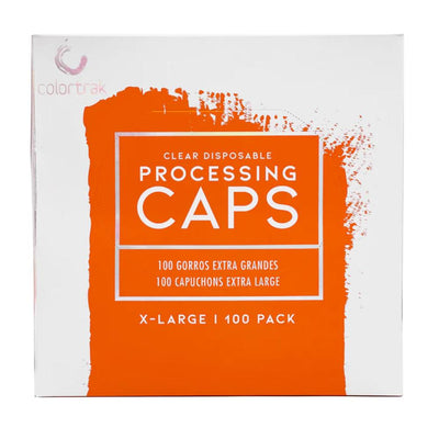 Colortrak Clear Disposable Processing Caps Dispenser Box - 100 ct