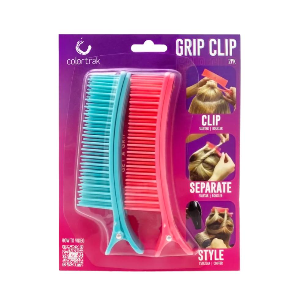 Colortrak Grip Clips - Pink and Teal - 2 Pack