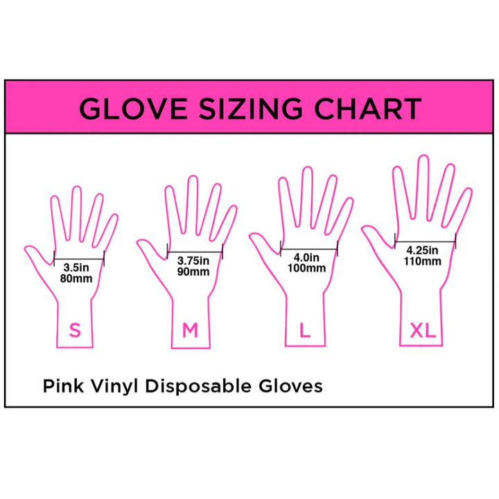 Colortrak Vinyl Powder Free Gloves - Pink