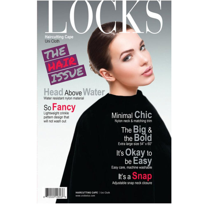 Cricket Haircutting Capes Unicloth - Black