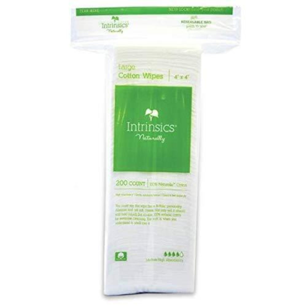 Intrinsics Large Cotton Wipes - 4x4 - 200ct