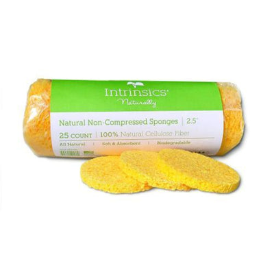 Intrinsics Natural Cellulose Non-Compressed Sponges - 25ct