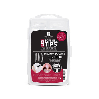 Red Carpet Manicure LED Soft Gel Tips - Medium Square - 110ct