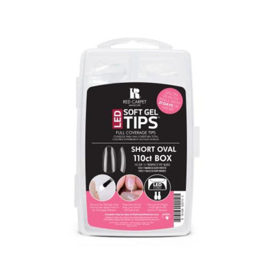 Red Carpet Manicure LED Soft Gel Tips - Short Oval - 110ct