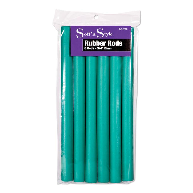 Perm Rods - Rubber Rods 6 ct - Green 3/4"