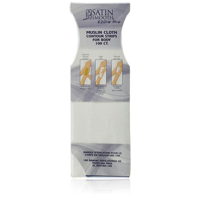 Satin Smooth Muslin Cloth Contour Strips for Body - 100ct