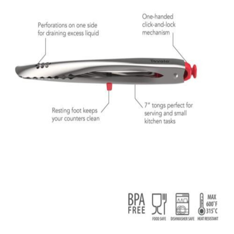 Tovolo Kitchen Mini Cooking Tongs - Candy Apple