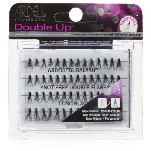 Ardell Double Up Individuals Knot-Free Long Black False Lashes- Double Flares