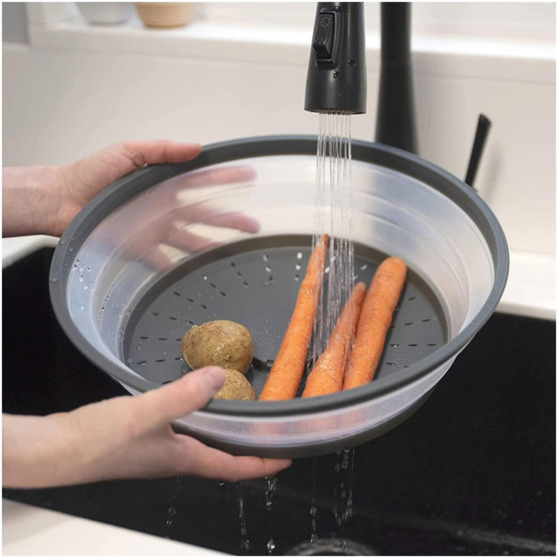 Tovolo Large Collapsible Microwave Lid- Charcoal