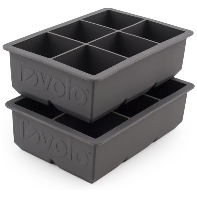 Tovolo King Cube Ice Trays- Charcoal- Set of 2