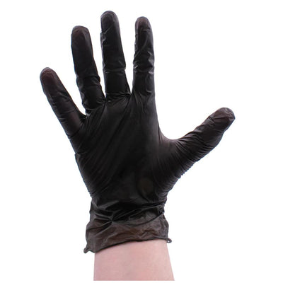 Colortrak Vinyl Disposable Powder Free Gloves - Black