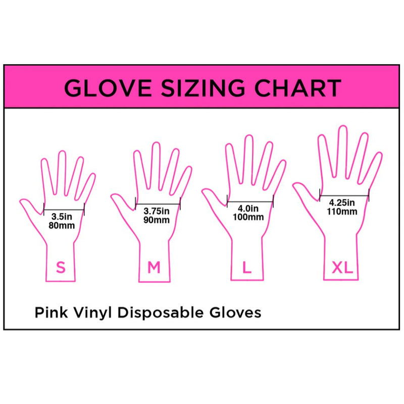 Colortrak Vinyl Powder Free Gloves - Pink