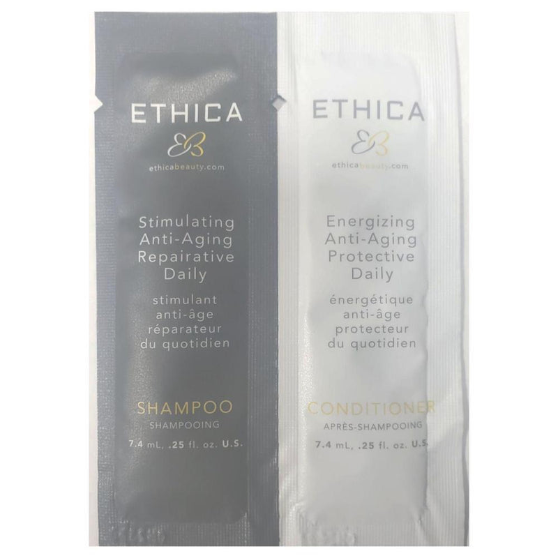 Ethica Anti-Aging Shampoo and Stimulating Conditioner Travel Size