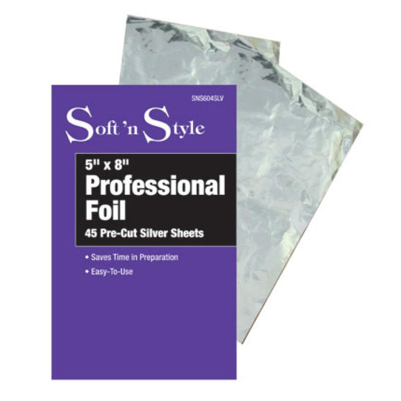 Soft N Style Pre-cut Silver Foil Sheets 5x8 - 45ct