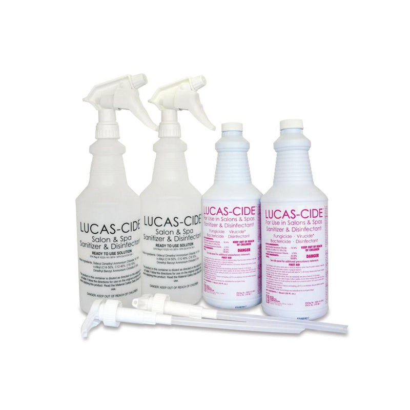 Lucas-Cide Concentrate Disinfectant Quart Value Pack - Pink