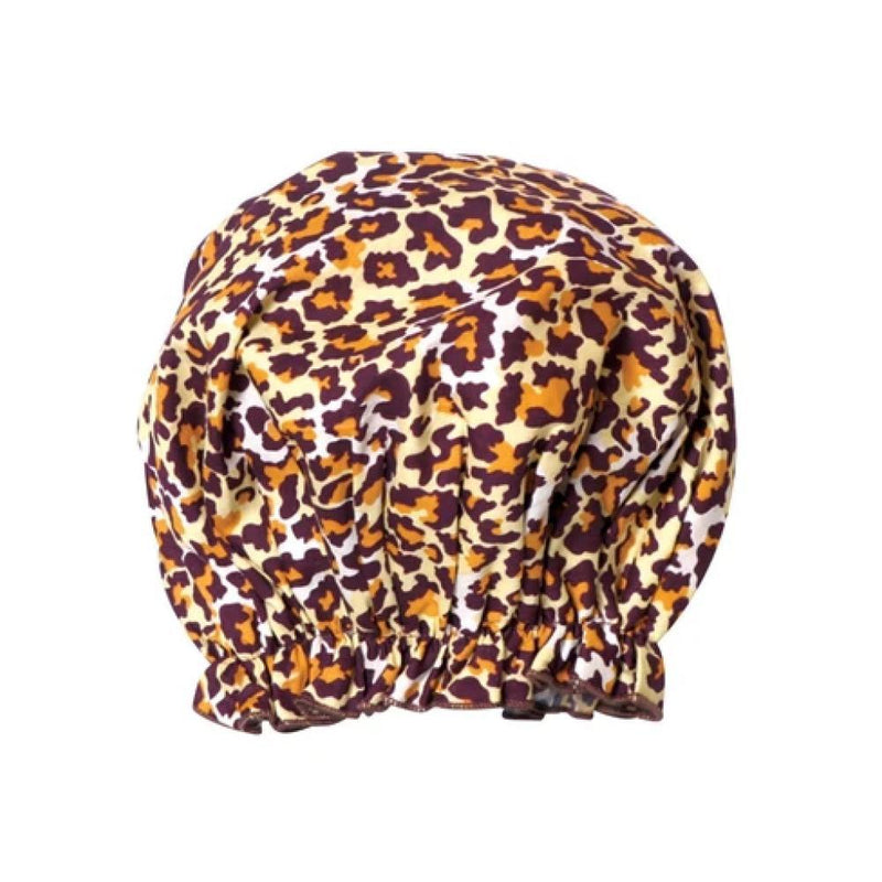 Spa Sister Bouffant Shower Cap- Leopard