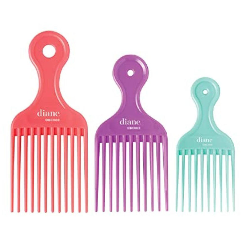 Diane Lift Combs Pack of 3- Assorted Colors