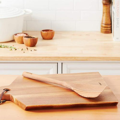 Tovolo Wooden Angled Turner Spatula- Olivewood