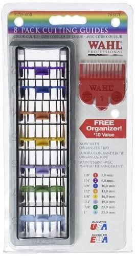 Wahl 8-Pack Color-Coded Cutting Guides with Organizer by Wahl - beautysupply123 - 1